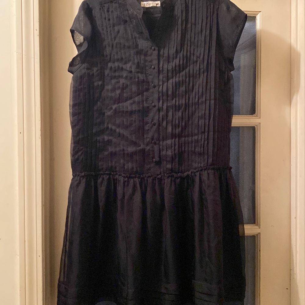Lili's Closet Black Button Up Mini Dress
